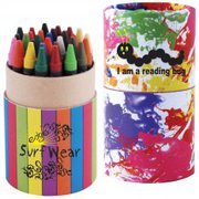 Custom Design Assorted Colour Crayons In Cardboard Tube at Vivid Promo