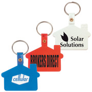 Branded House Shaped PVC Keyrings and Keytags