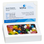 Printed BIZCARD BOXED JELLY BEANS With Business Details
