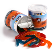 Custom Branded Snakes In Pull Can 200g | Vivid Promotions